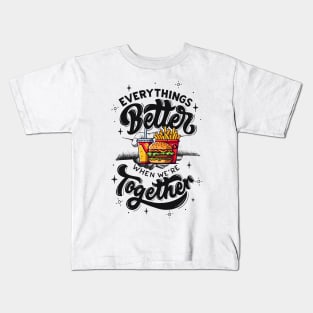 hamburger and frys Kids T-Shirt